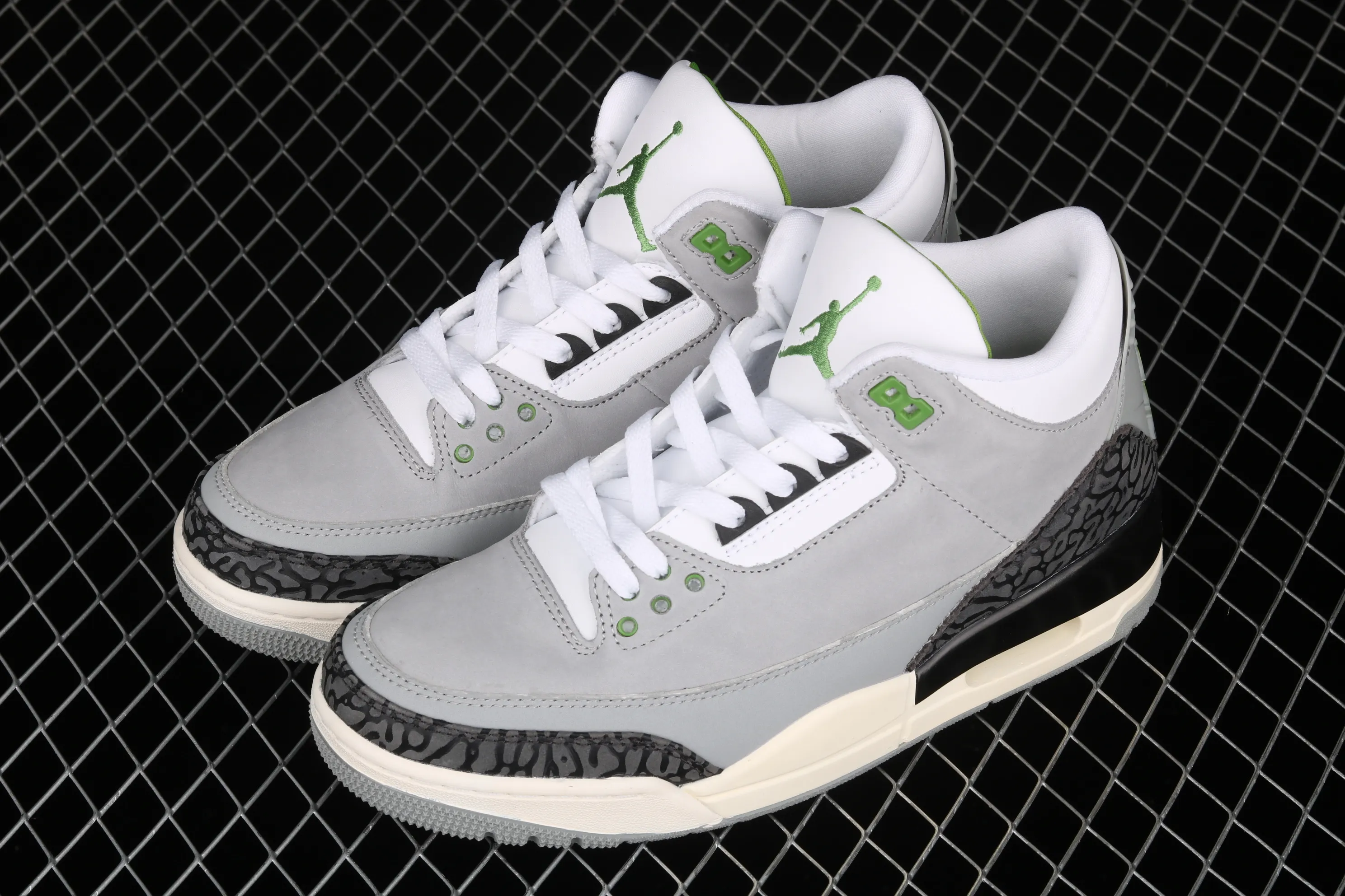 All categories Air Jordan Jordan series basketball shoes Air Jordan 3 #ZG version Air Jordan 3 Retro "Chlorophyll" AJ3 Joe 3 Chlorophyll Gray Green Manuscript 136064-006